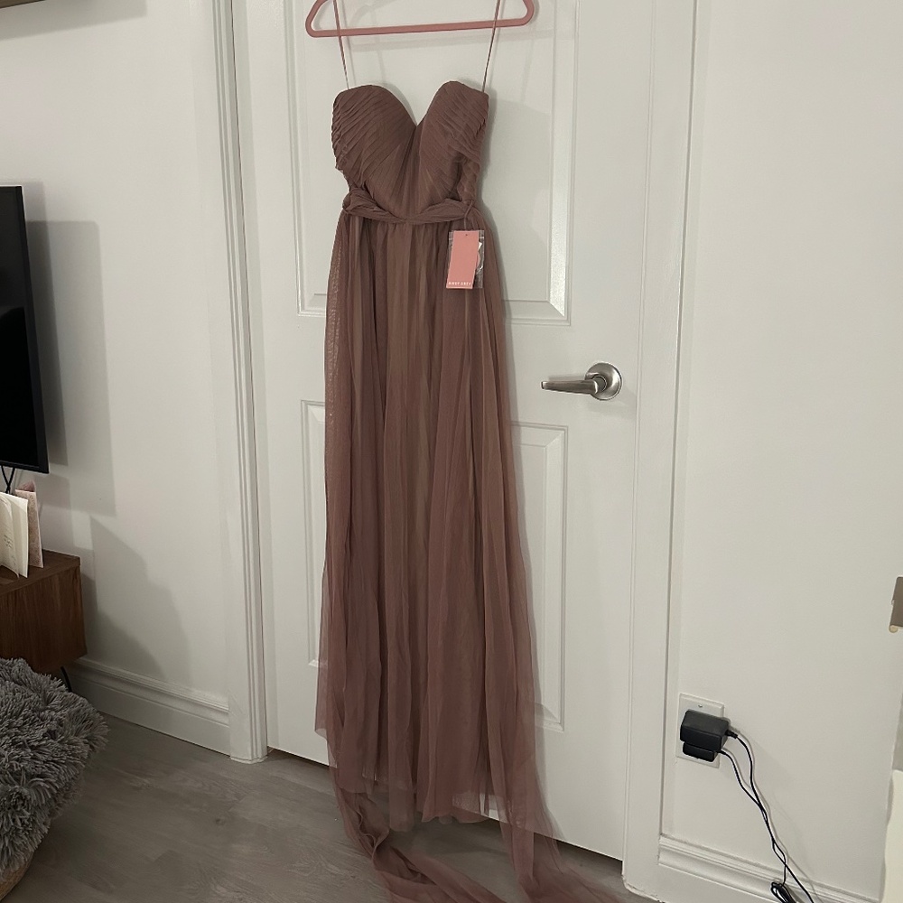 Birdy Grey Christina Convertible Dress Bridesmaid Sandy Mauve SMALL NWT